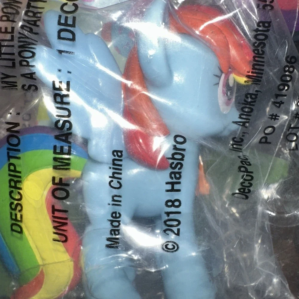 My Little Pony Party DecoSet Cake Topper Rainbow Dash Pinkie Pie 2018‎ Hasbro